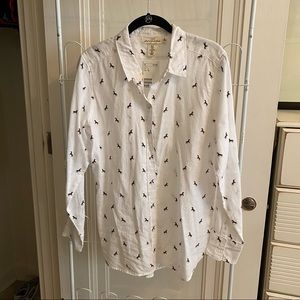 H&M Label of Graded Goods Horse Print Button-down